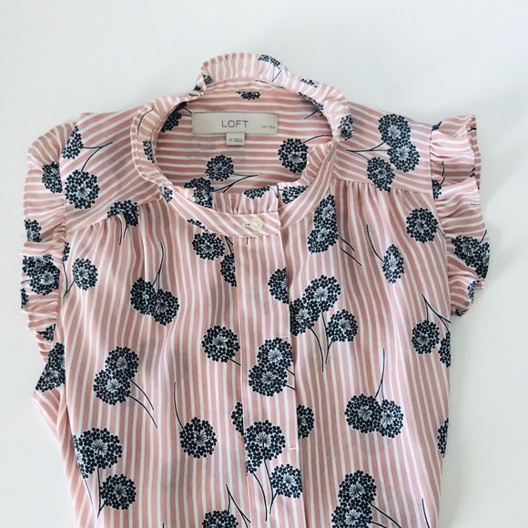FLORAL STRIPE TOP - Picture 11 of 11